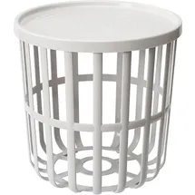 branq home essential Couchtisch Rund Weiß Kunststoff 40 x 40 x 40 cm