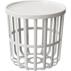 branq home essential Couchtisch Rund Weiß Kunststoff 40 x 40 x 40 cm