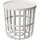 branq home essential Couchtisch Rund Weiß Kunststoff 40 x 40 x 40 cm