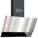 Kaiser AT 6410 FR ECO  Dunstabzugshaube 60cm kopffrei Wandhaube Edelstahl Schwarz Glas 1250m3/h