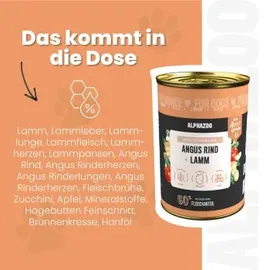 alphazoo Angus Rind + Lamm Nassfutter 6 x 400 g