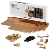FibroTech Zubehörbox für Akustikpaneele Messing 2 St. 37 x 13 x 5 cm