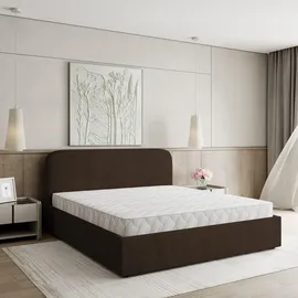 masseno Polsterbett, Braun, Holz, 140x200 cm, Schlafzimmer, Betten, Polsterbetten