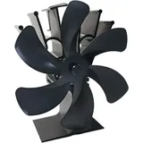 Eco Fan Kaminventilator, Ultra-leiser Kaminventilator Für Holzöfen, Effiziente Wärmeverteilung, Öko-ofenventilator Für Gas-/pellet-/holz-/holzbrenner - Schwarz