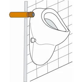 Haas + Sohn Haas PE Urinal Pissoir Zulaufgarnitur DN32 Anschlussgarnitur PVC Anschluss