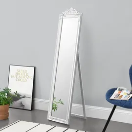 [en.casa] Standspiegel Arezzo 160 x 40 cm Weiß
