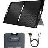 ECO-WORTHY Faltbares Solarpanel 100W 12V, Tragbares Solarpanel, XT60, einteiliger Träger, ETFE, monokristallines Solarmodul, bis zu 23%