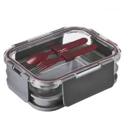 WESTMARK Comfort Lunch Box, 1,74 Liter, inkl. Besteck 2360227A , Farbe: anthrazit
