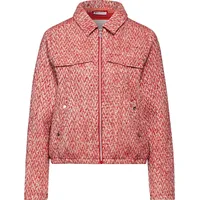 STREET ONE Damen A212301 Kurze Bouclé-Jacke, mandarin red, 38