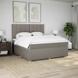 vidaXL Boxspringbett 180 x 200 cm Taupe