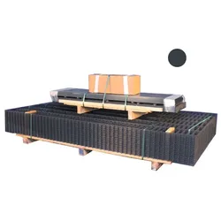 Doppelstabmatten Komplettset - 6/5/6 mm - Anthrazit (RAL 7016) - inkl. Pfosten und Zubehör - Zaunset mit 200 cm Zaunmatten