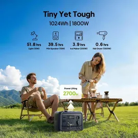 Bluetti Elite 100 V2 Powerstation & Charger 1,02 kWh