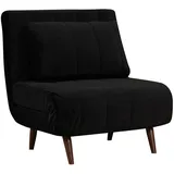 Bronx71 Schlafsessel Hanna Samt schwarz