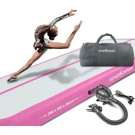 Vendomnia TRACK Matte - aufblasbar, Tumbling Gymnastikmatte, Turnmatte, Trainingsmatte, Fitnessmatte
