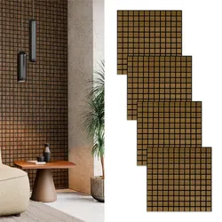 Akustikpaneel »Blockbuster«, BxL: 61 x 61 cm, Eiche, Premium Echtholzfurnier - braun