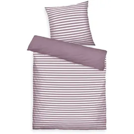 Tom Tailor MEDIUM STRIPES Lila 135 x 200 cm + 2 x 80 x 80 cm