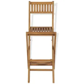 vidaXL Klappbare Garten-Barhocker 2 Stk. Massivholz Teak