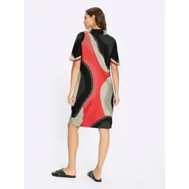Inspirationen Sweatkleid Rot/Schwarz 52