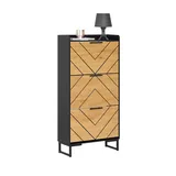 SoBuy FSR164 62 x 125 x 24 cm schwarz / schwarz