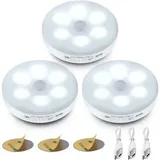 Pair Automatisches Led-nachtlicht, Bewegungsmelder-lampe Für Den Innenbereich, Kabellose Led-lampe, 3 Modi (auto/ein/aus), Led-schrankleuchte, Usb-wiederaufladbare Lampe Für Vitrinen, Küche, Schminkti