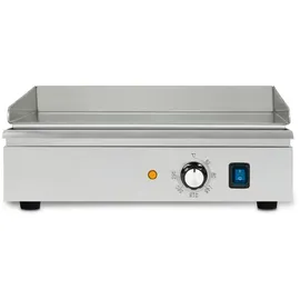 Vertes Grillplatte Bratplatte Plancha Grill Elektrisch 1700W aus Edelstahl Grillfläche Glatt 40x26cm, Thermostat, Temperatur 50-300°c, Spritz & Wärmeschutz, Auffangbehälter, Gummifüße