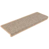 vidaXL Treppenmatten Selbstklebend Sisal 15 Stk. 65x21x4 cm Hellbeige