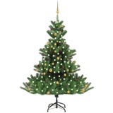 vidaXL Künstlicher Weihnachtsbaum Nordmann LED & Kugeln Grün 210 cm