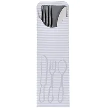 Papstar Bestecktaschen 100 St. Grau 23,5 cm x 7,3 cm