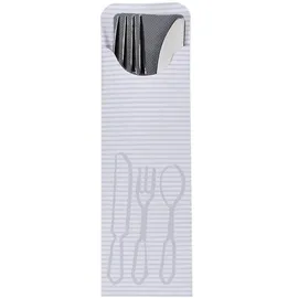 Papstar Bestecktaschen 100 St. Grau 23,5 cm x 7,3 cm