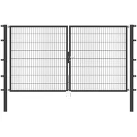 GAH Alberts Zaundoppeltür Flexo 300 x 160 cm grau