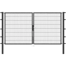 GAH Alberts Zaundoppeltür Flexo 300 x 160 cm grau