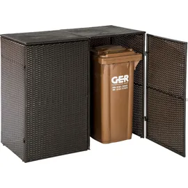 Merxx Mülltonnenabdeckung 111 x 86 x 21 cm braun