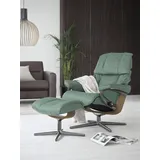 Stressless Stressless® Relaxsessel »Reno«, mit Cross Base, Größe S, M & L, Holzakzent Eiche grün