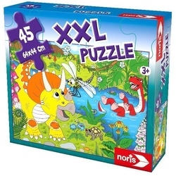 Noris Puzzle XXL Puzzle Dinosaurier. 45 Teile, Puzzleteile