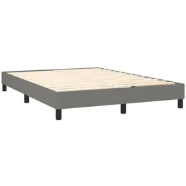 vidaXL Boxspringbett mit Matratze Dunkelgrau 140x200 cm Stoff1398674