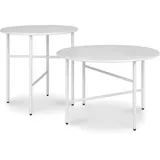 bomoe Finn Beistelltisch Ø 44x46cm + Ø 53x36cm, Weiß