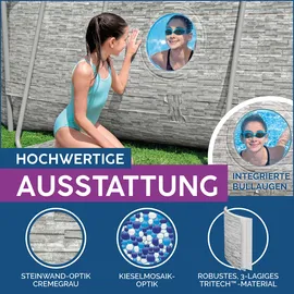 BESTWAY Power Steel Frame Pool oval 488 x 305 x 107 cm