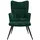 vidaXL Relaxsessel mit Hocker 32 x 96,5 x 32 cm Dunkelgrün Samt
