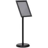 vidaXL A4 Plakatständer Drehbares Anzeigepaneel Infoständer Präsentationsständer Ständer Plakat Aufsteller Kundenstopper Schwarz Aluminiumlegierung