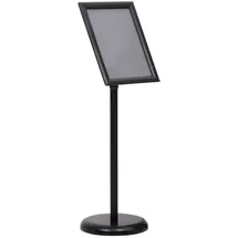 vidaXL A4 Plakatständer Drehbares Anzeigepaneel Infoständer Präsentationsständer Ständer Plakat Aufsteller Kundenstopper Schwarz Aluminiumlegierung