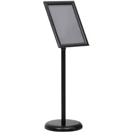 vidaXL A4 Plakatständer Drehbares Anzeigepaneel Infoständer Präsentationsständer Ständer Plakat Aufsteller Kundenstopper Schwarz Aluminiumlegierung