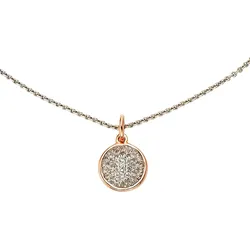 Jamelli Anhänger mit Kette 925 Silber zweifarbig Weißtopas