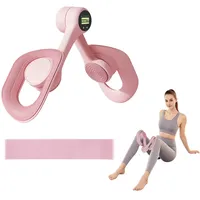EliphonTowne Beckenboden-Trainingsgeräte – Anti-Rutsch-Design, Kegel-Beckenbodentrainer für Frauen, 6,8 kg, rosa Widerstandsband, Heim-Fitnessgerät, Oberschenkeltrainer mit intelligentem Bildschirm