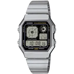 Casio A130WE-1AEF Armbanduhr Digital Edgy Collection Silberfarben