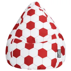 BeanBag FANKURVE XL rot-weiß