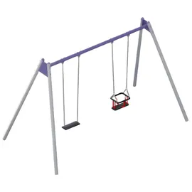 JV Möbel Schaukeln Doppelschaukel Grau