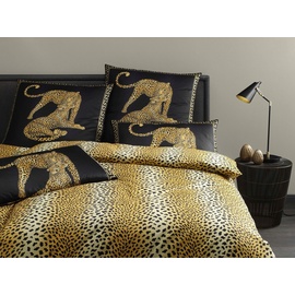 elegante Gepard Pair schwarz 135 x 200 cm + 80 x 80 cm