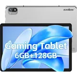 Tablet 10,1 Zoll Android 12, kinstone Gaming Tablet MTK 8183 Octa-Core CPU, Tablet für Kinder 6GB RAM 128GB ROM, WiFi Tablet (2,4G + 5G), Tablet PC - Grau