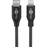 Wentronic Goobay Lightning/USB-C Lade- und Synchronisationskabel, 1 m, Schwarz