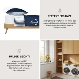 SCHIESSER Bettwäscheset Marina | Renforcé | 2-teilig | 135 x200 marine-weiß
